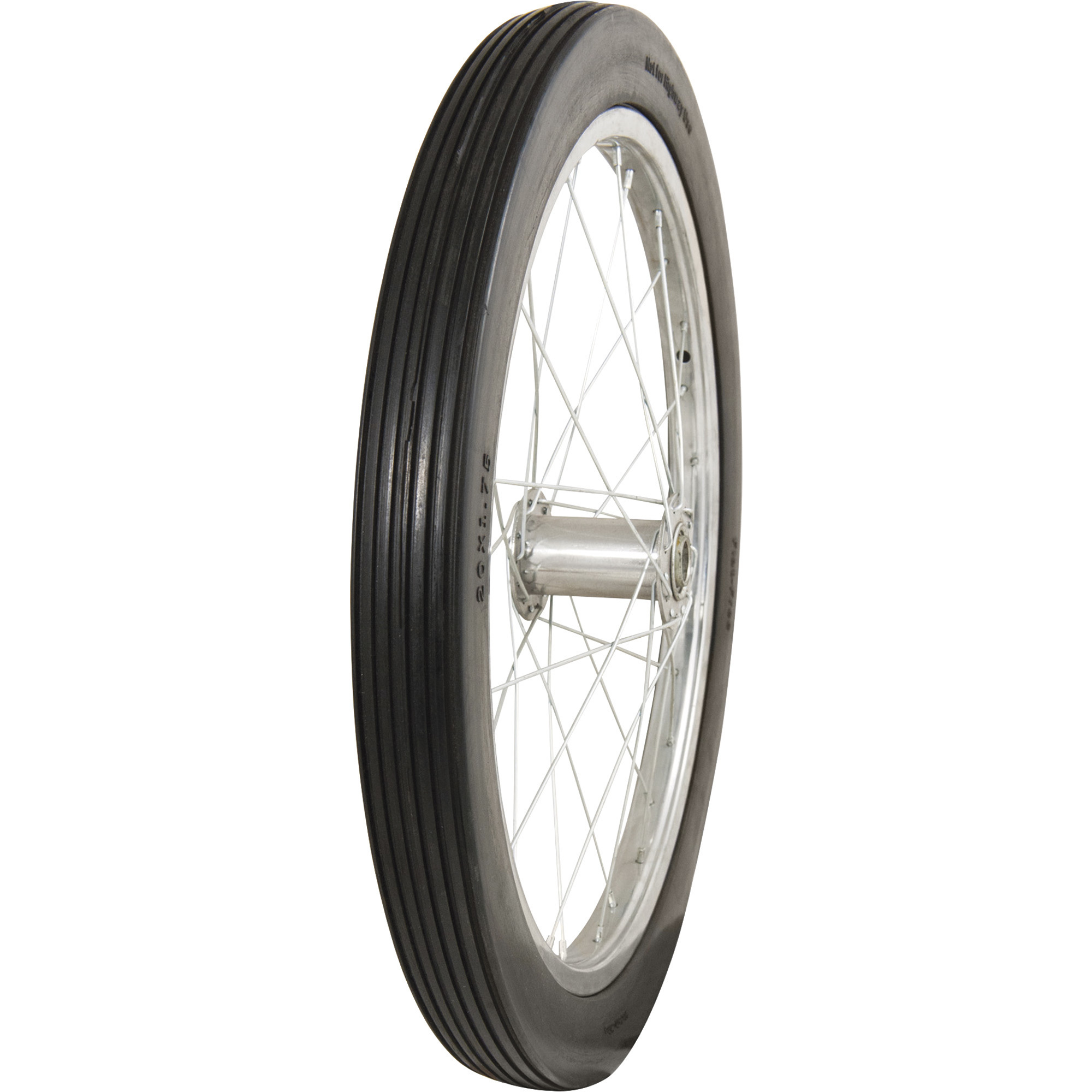 Marathon Tires Flat-Free Tire on Steel Spoke Rim, 3/4in. Bore, 20 x 1.75in.